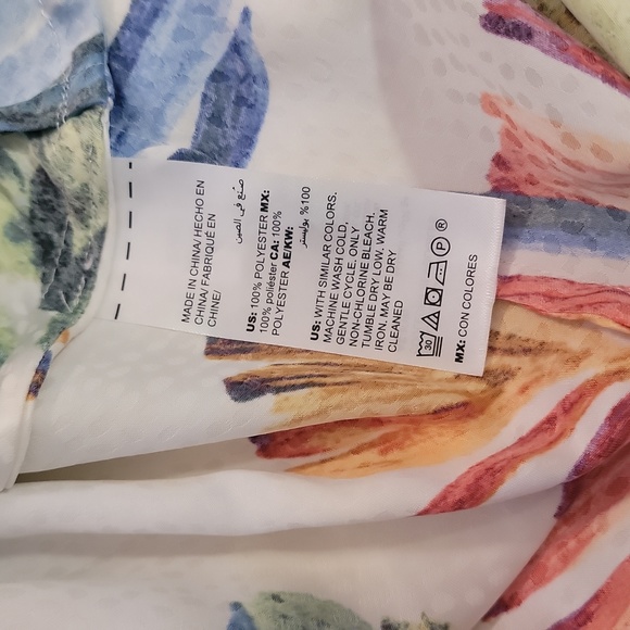 Chico's tropical print batwing blouse size 16 - Picture 6 of 6